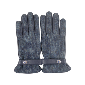 Herringbone Gloves | Navy - duncanquinn