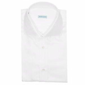 The Herringbone Dress Shirt | White - duncanquinn