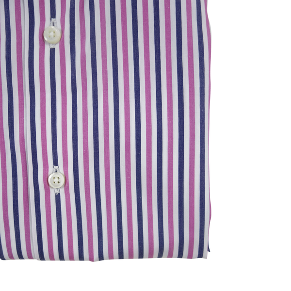 Mens pink striped dress top shirt