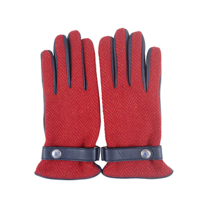 Mens Herringbone Cashmere Gloves - duncanquinn