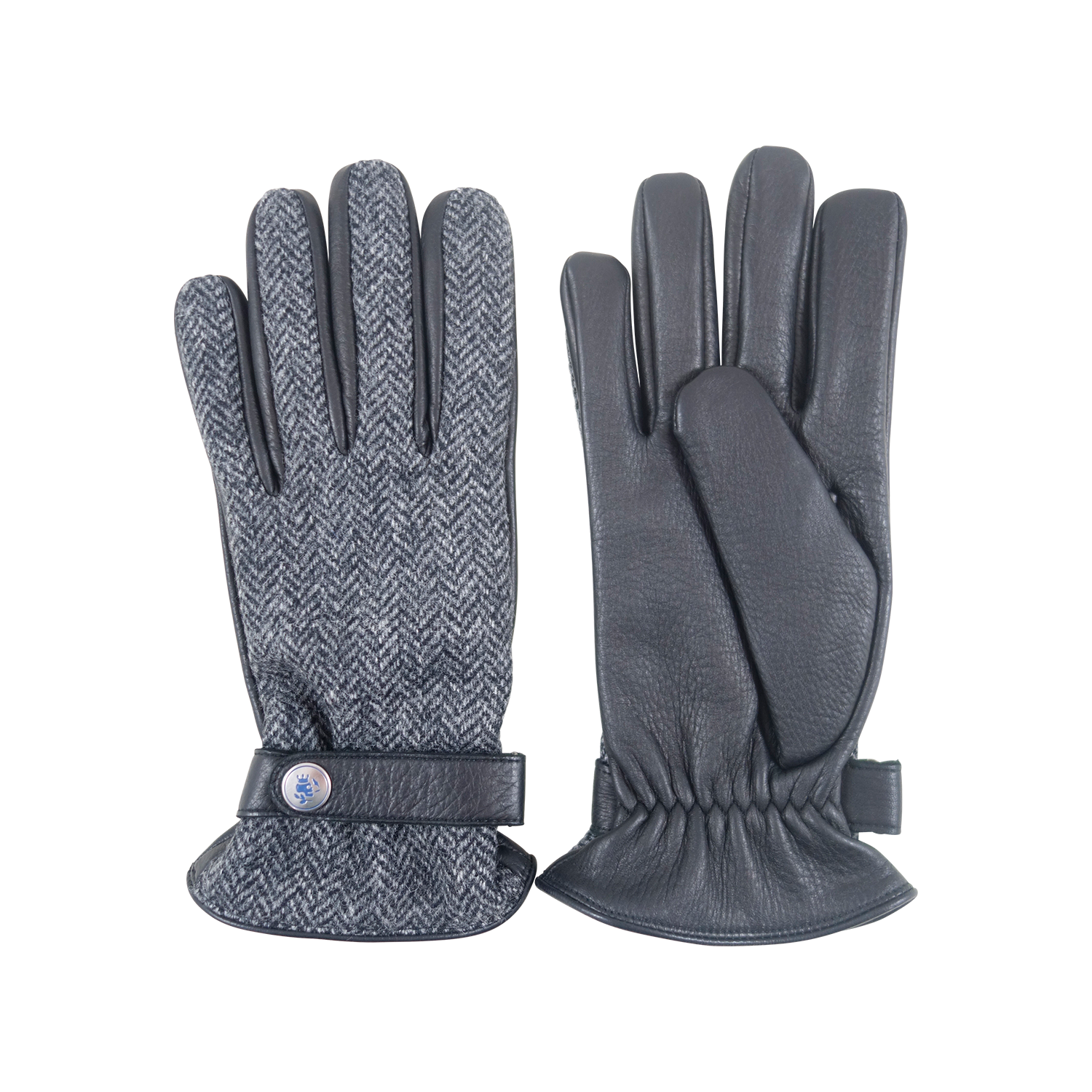 Herringbone Gloves | Grey Herringbone Gloves | Grey