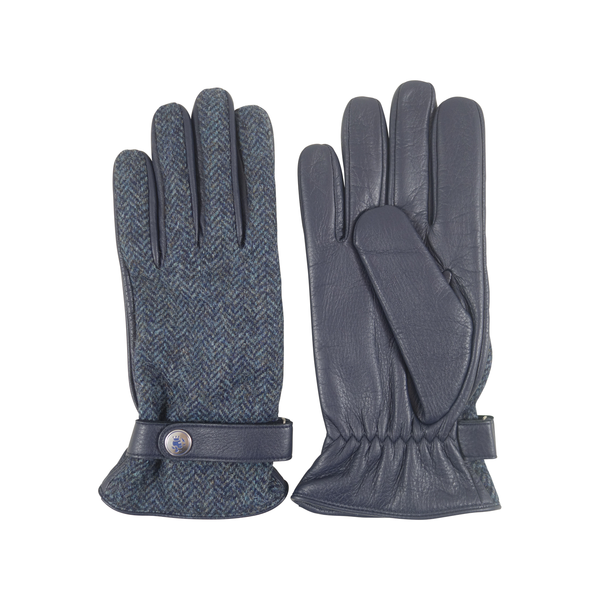 Herringbone Gloves | Navy - duncanquinn