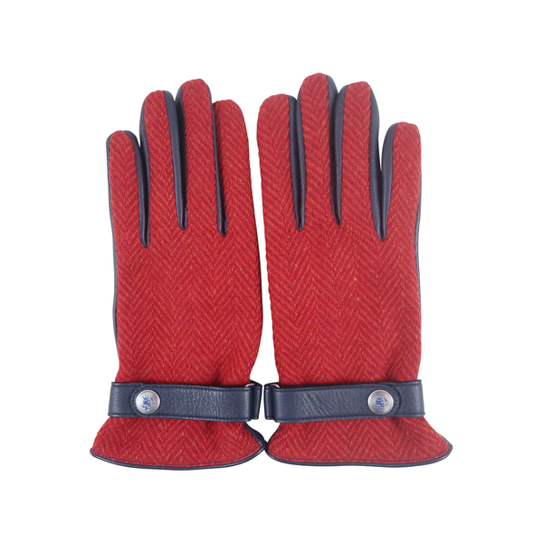 Herringbone Gloves | Red - duncanquinn