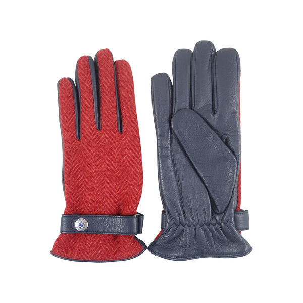 Herringbone Gloves | Red - duncanquinn