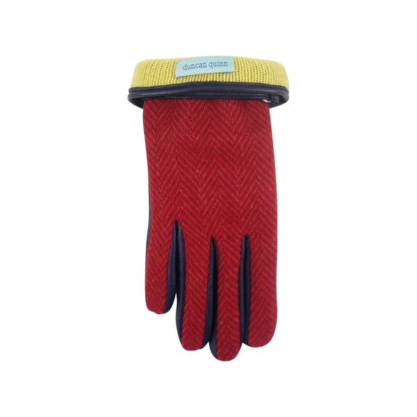 Herringbone Gloves | Red - duncanquinn