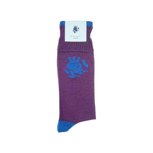 Solid Smoking Skull Socks | Purple - duncanquinn