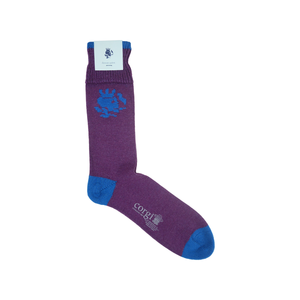 Solid Smoking Skull Socks | Purple - duncanquinn