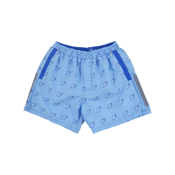 Robot Shark Swim Trunks | Light Blue - duncanquinn