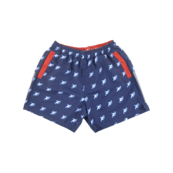 Robot Shark Swim Trunks | Navy - duncanquinn