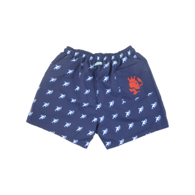 Robot Shark Swim Trunks | Navy - duncanquinn