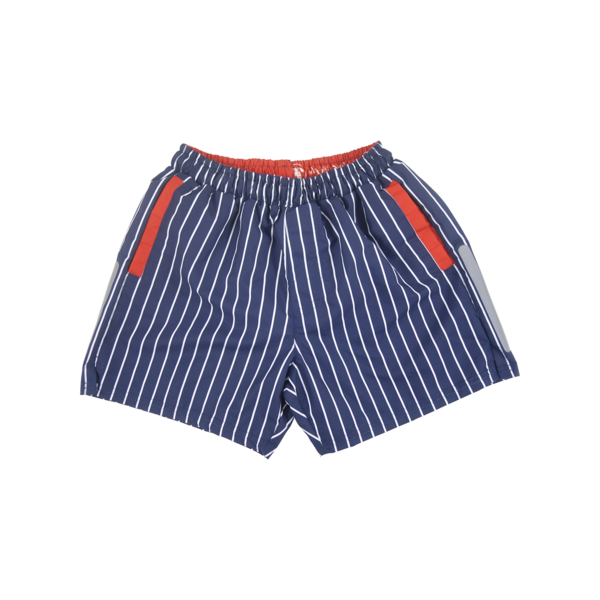 Stripe Swim Trunks | Navy - duncanquinn