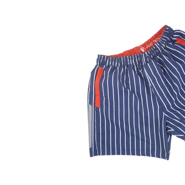 Stripe Swim Trunks | Navy - duncanquinn