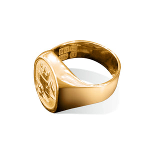 The Smoking Skull Signet Ring 22K Gold - duncanquinn