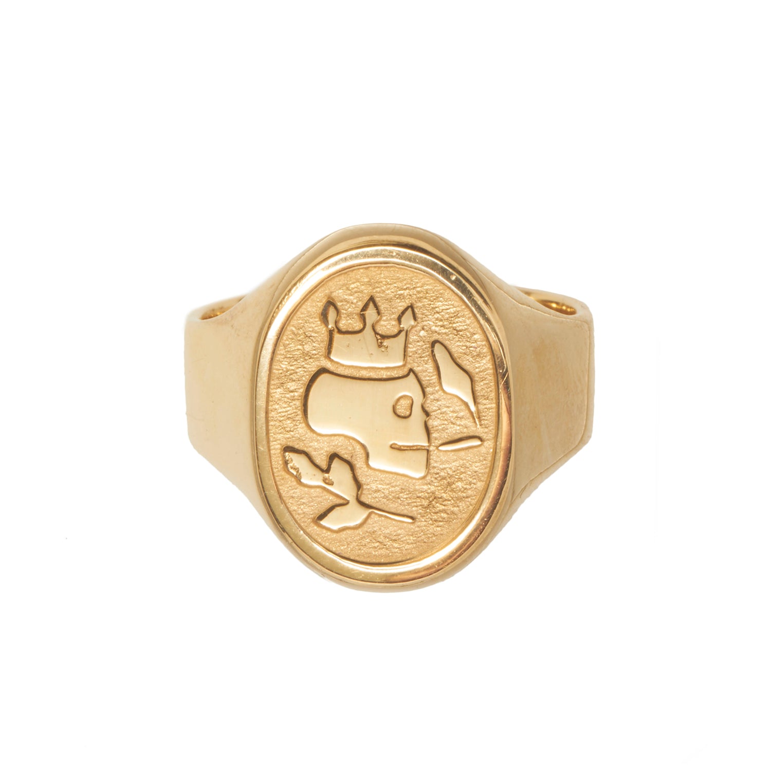 The Smoking Skull Signet Ring 22K Gold - duncanquinn