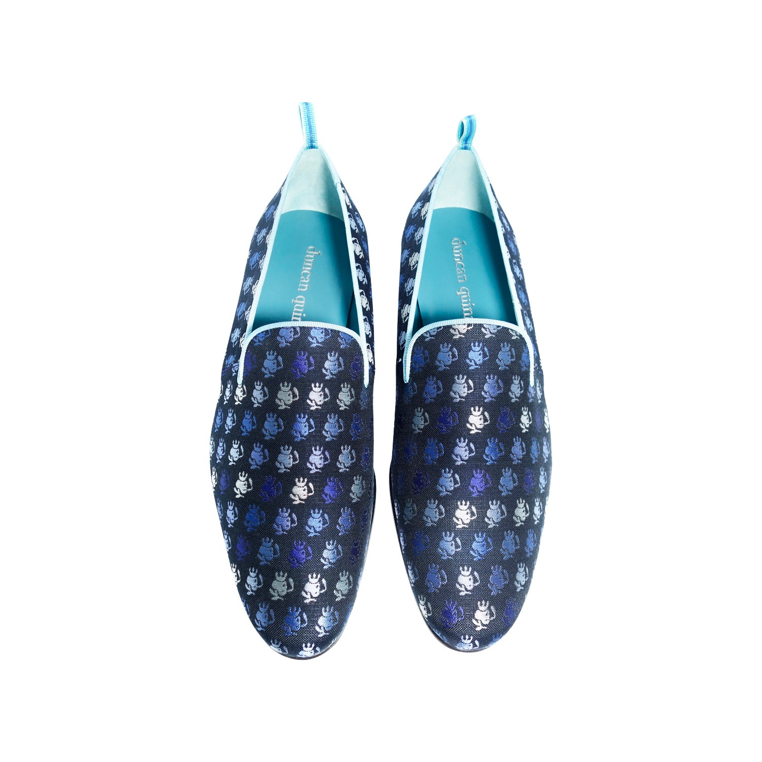 Men s Shoes Smoking Skull Blue Men s Slipper Shoes Duncan Quinn