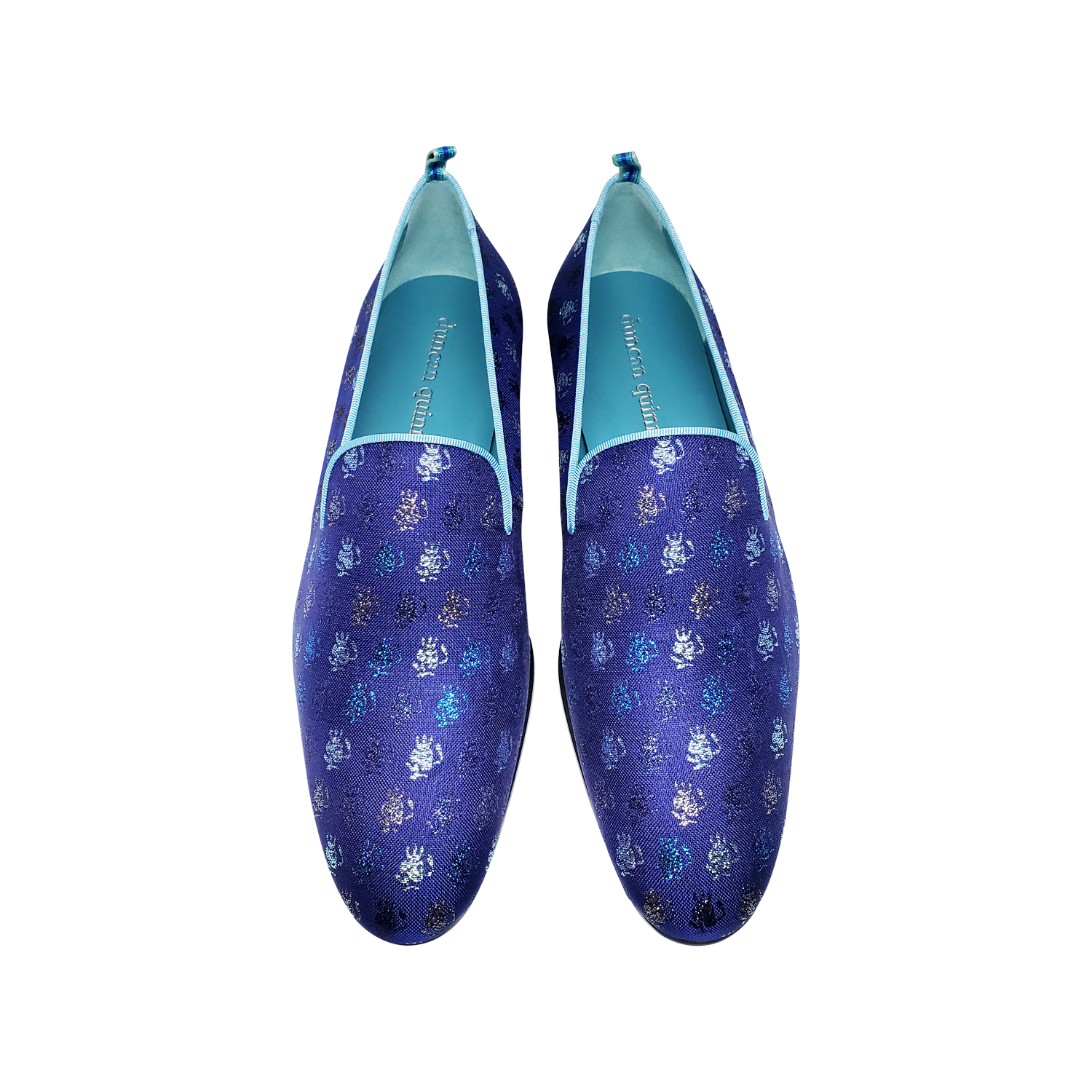 Smoking Skull Slipper Shoes | Blue - duncanquinn