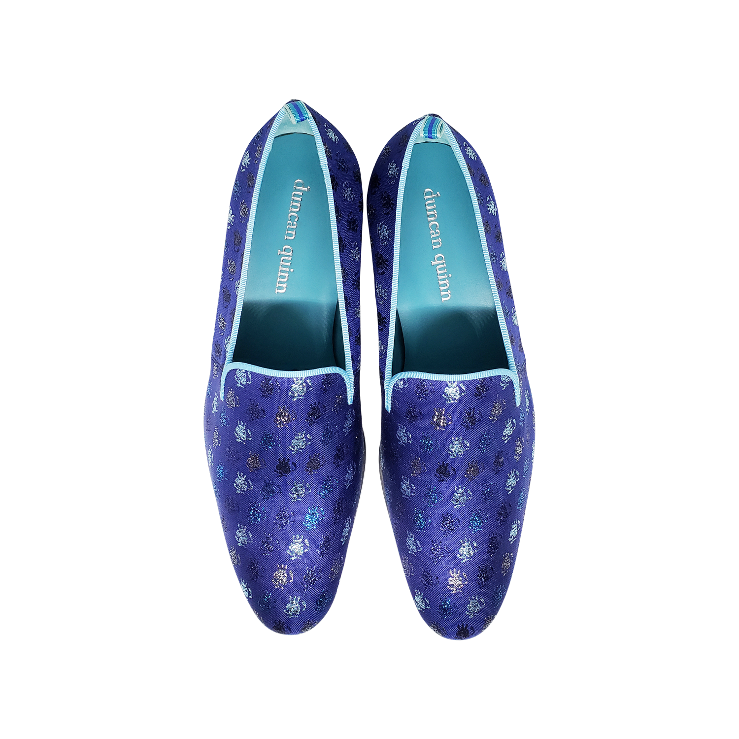 Smoking Skull Slipper Shoes | Blue - duncanquinn