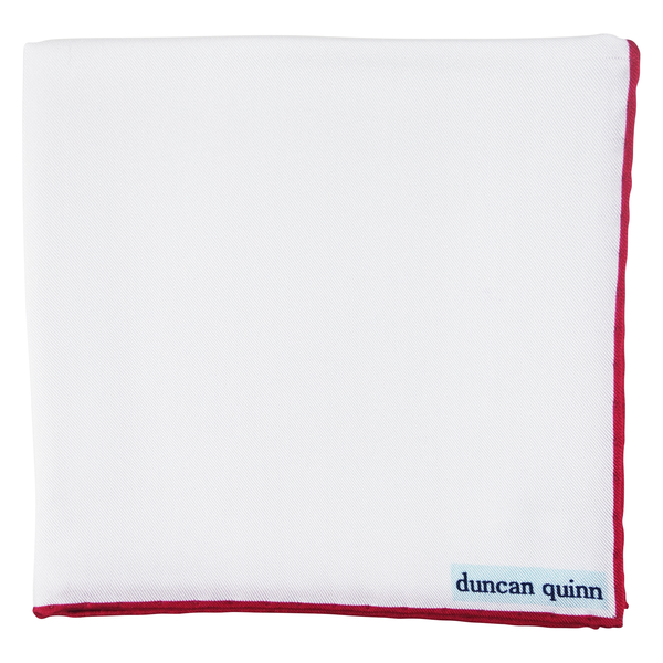 White Silk Pocket Squares - duncanquinn