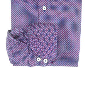Men's Dress Shirts | Polka Dot Dress Shirt in Navy/Wine | Duncan Quinn Men's Dress Shirts | Polka Dot Dress Shirt in Navy/Wine | Duncan Quinn