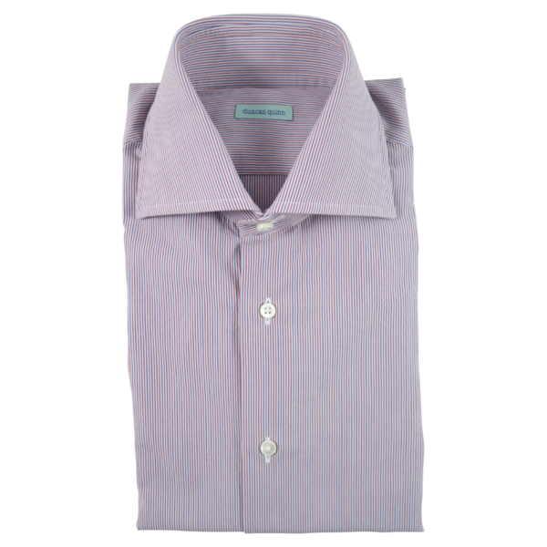 Lightweight Linen/Cotton Dress Shirt | Red - duncanquinn