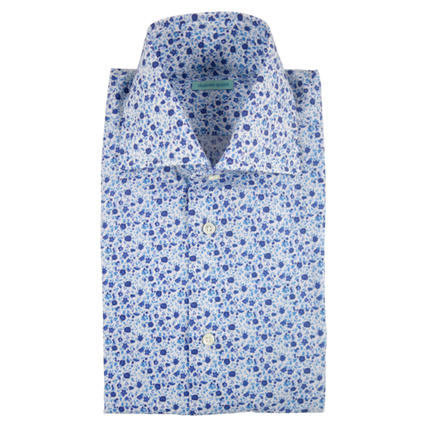The Floral Dress Shirt | Blue - duncanquinn
