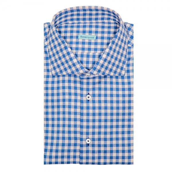 Men's Dress Shirts | Blue Gingham Shirt | Duncan Quinn Men's Dress Shirts | Blue Gingham Shirt | Duncan Quinn