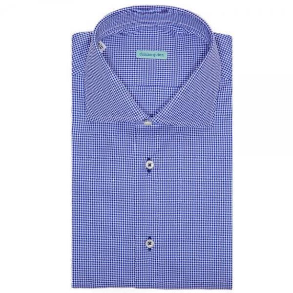 The Houndstooth Dress Shirt | Navy - duncanquinn