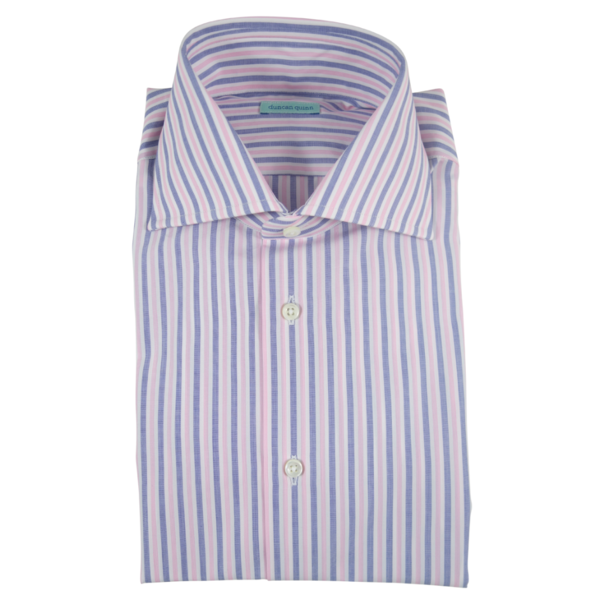 Men's Dress Shirts | Pink/Blue Striped Dress Shirt