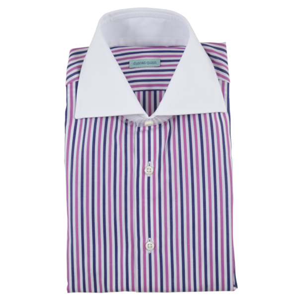 The White Collar Dress Shirt | Pink Stripe - duncanquinn