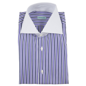The White Collar Dress Shirt | Purple Stripe - duncanquinn