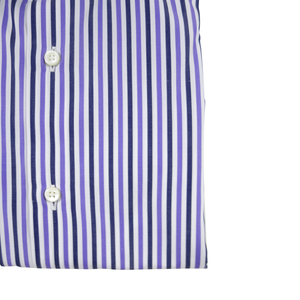 mens purple striped dress shirt Ralph Lauren Purple Label Dress Shirt Mens 17 Purple Striped French Cuffs 2-Ply