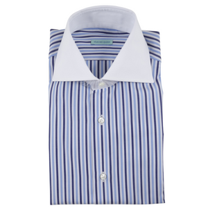 The White Collar Dress Shirt | Blue Stripe - duncanquinn