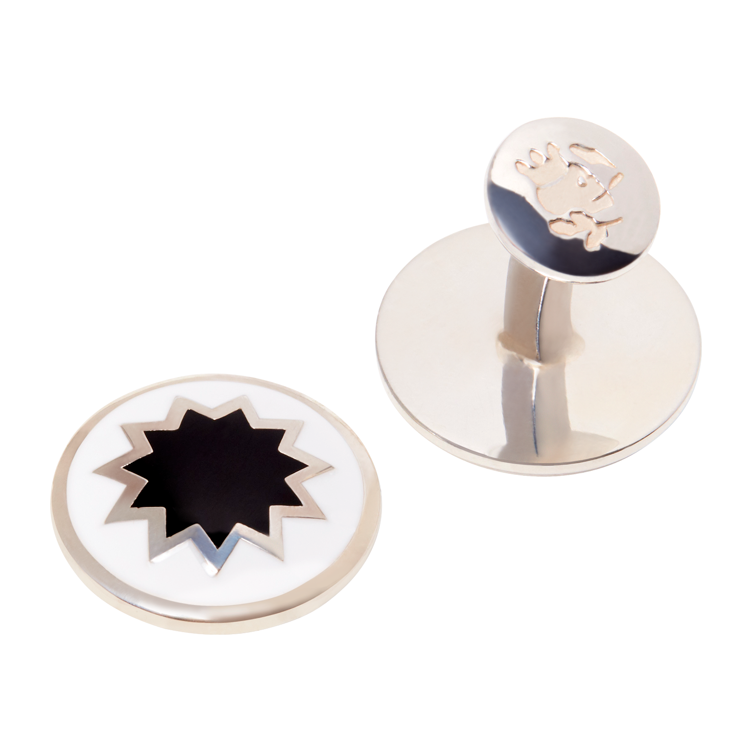 Carter Star Cufflink Front x 1 - duncanquinn