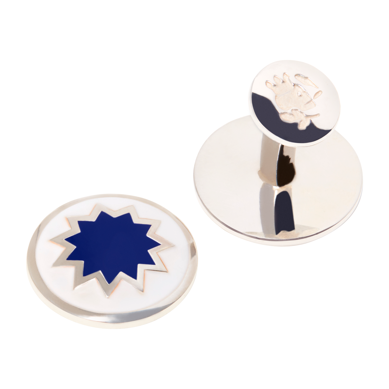 Carter Star Cufflink Front x 1 - duncanquinn