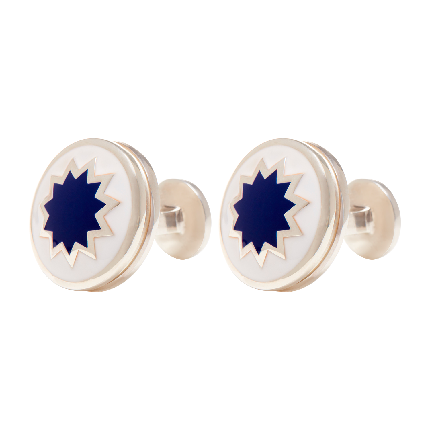 Carter Star Cufflink Front x 1 - duncanquinn