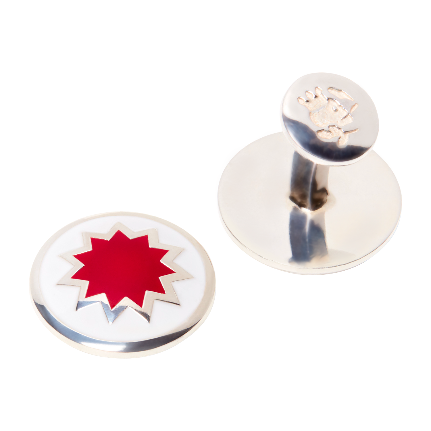 Carter Star Cufflink Front x 1 - duncanquinn